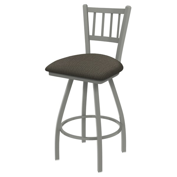 36" Swivel Bar Stool, Nickel Finish, Graph Chalice Seat